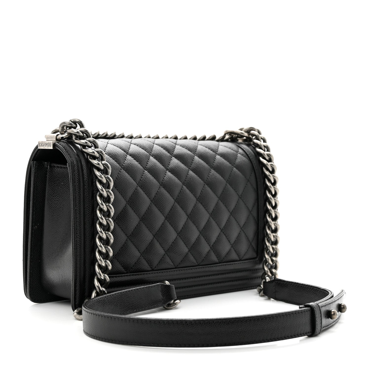 Chanel Caviar Quilted Medium Boy Flap Black 3 of 10