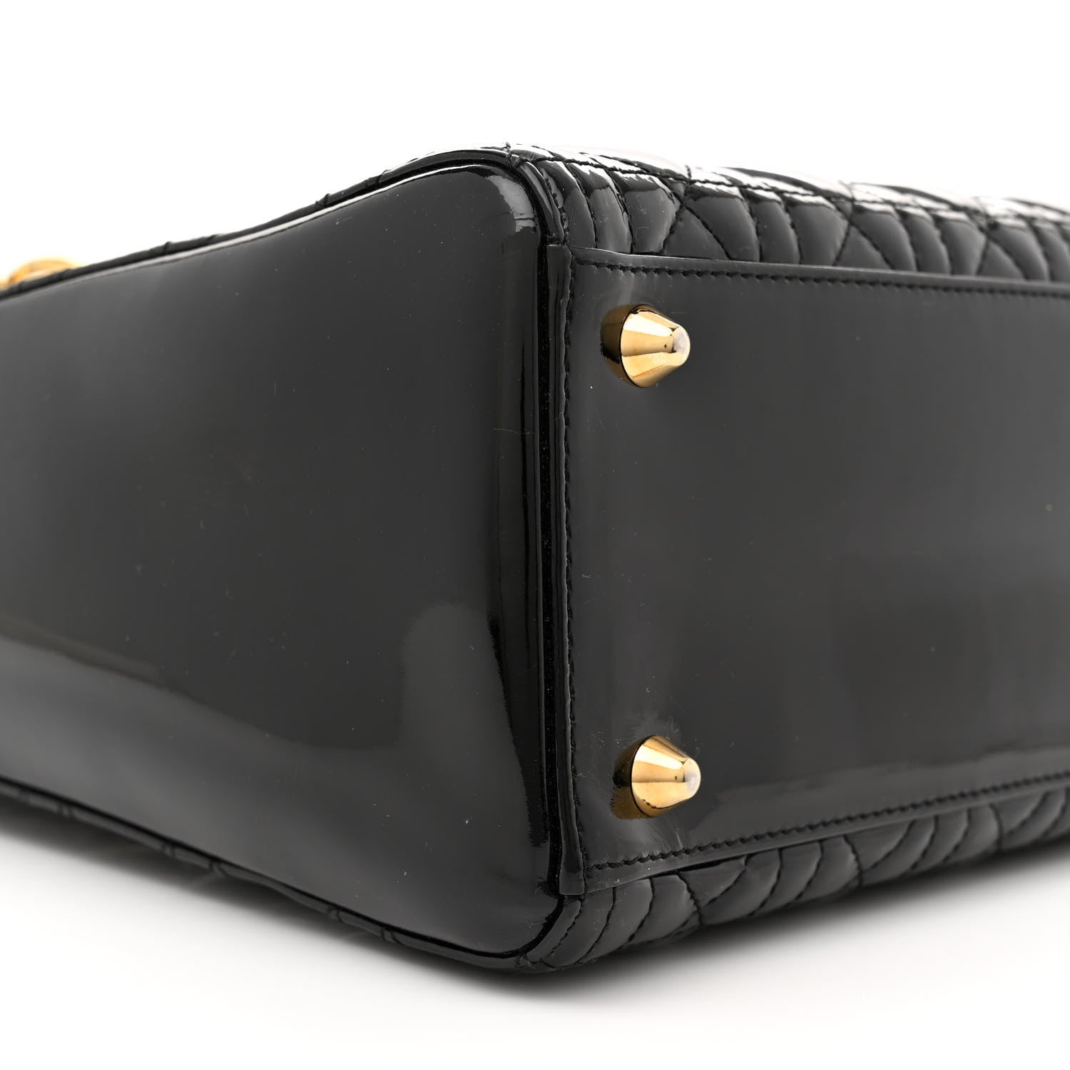 Christian Dior Patent Cannage Large Lady Dior Black 9 of 11