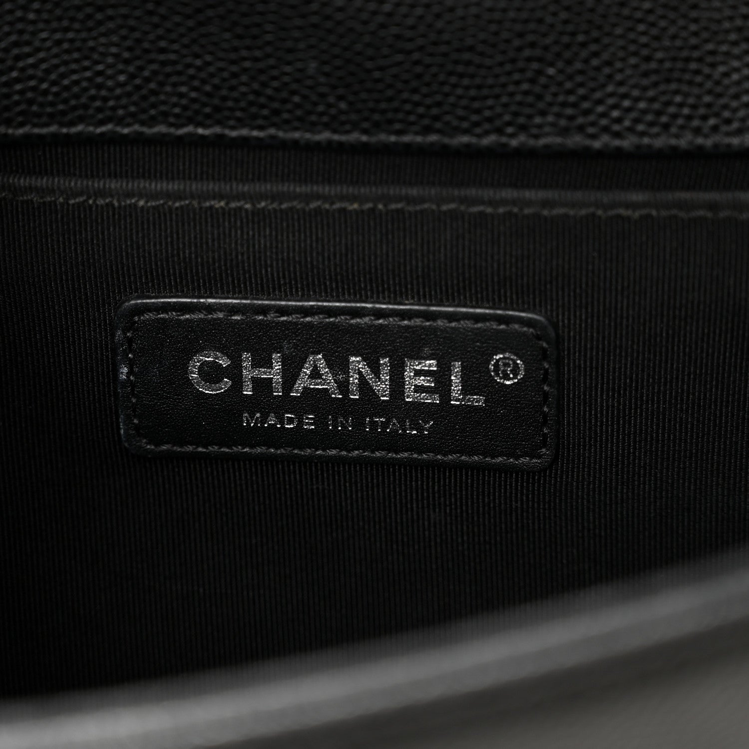 Chanel Caviar Chevron Quilted Medium Boy Flap Black 6 of 10