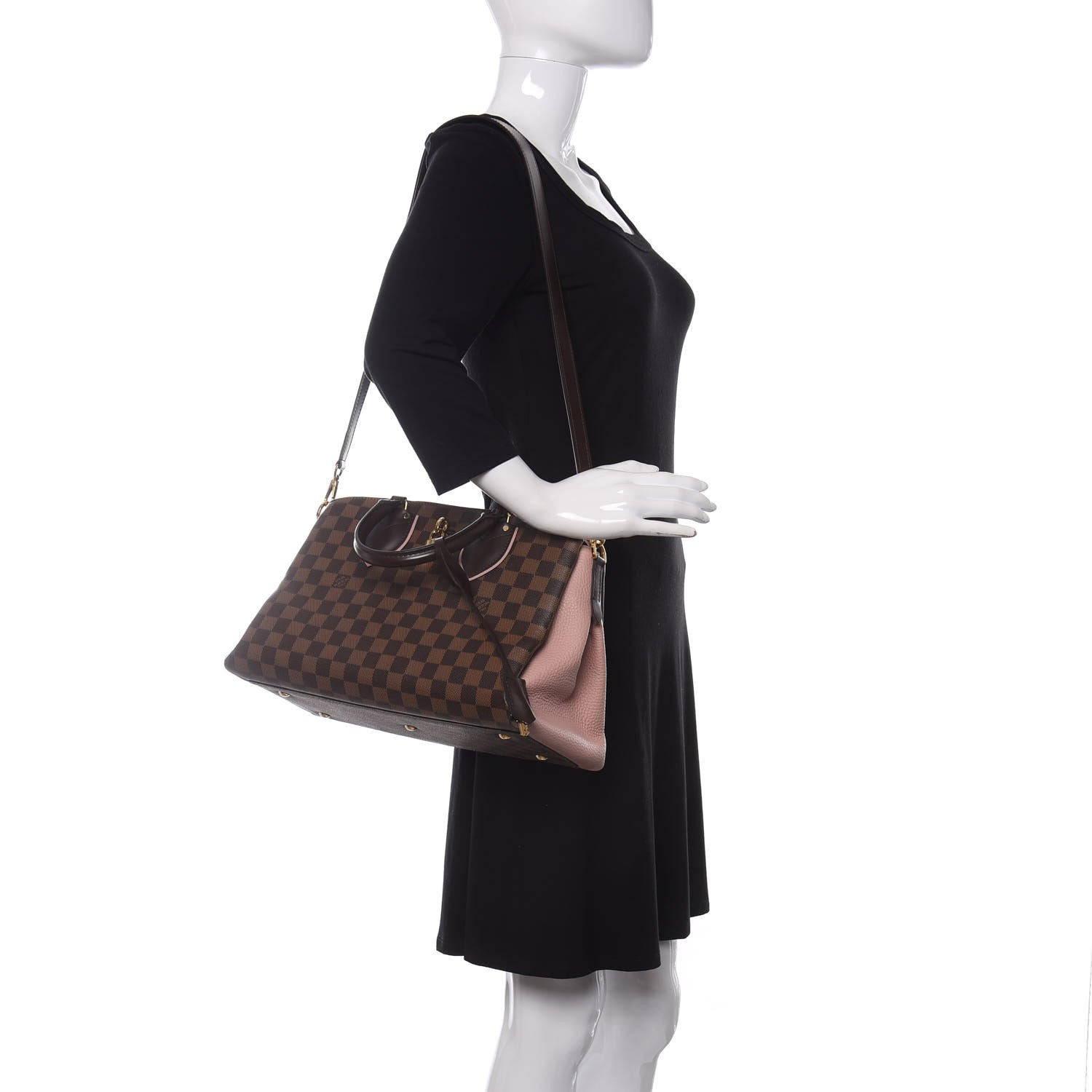 Louis Vuitton Cuir Taurillon Damier Ebene Normandy Magnolia 2 of 13