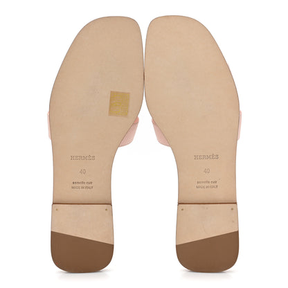 Hermes Epsom Oran Sandals 40 Rose Pale 5 of 9