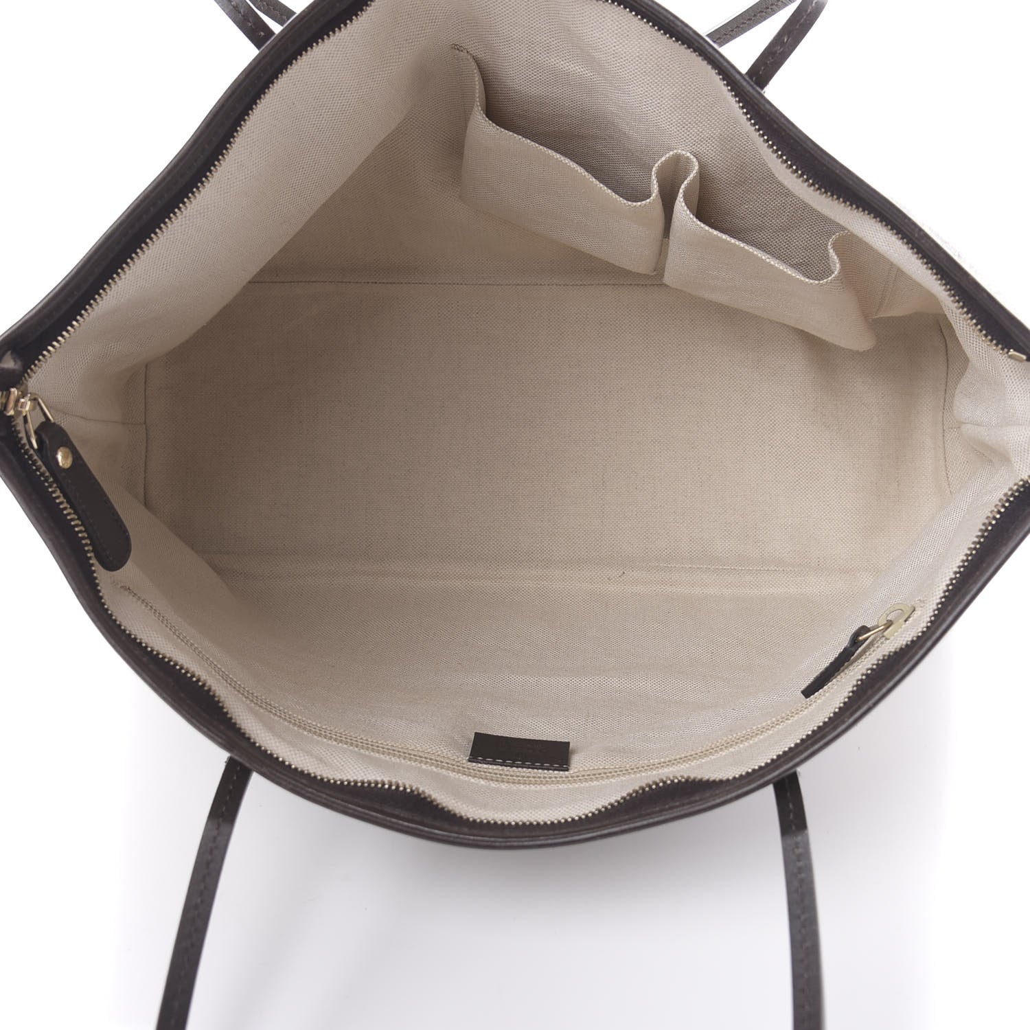 Gucci GG Supreme Monogram Medium Zippered Tote Dark Brown 5 of 13