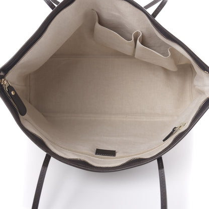 Gucci GG Supreme Monogram Medium Zippered Tote Dark Brown 5 of 13