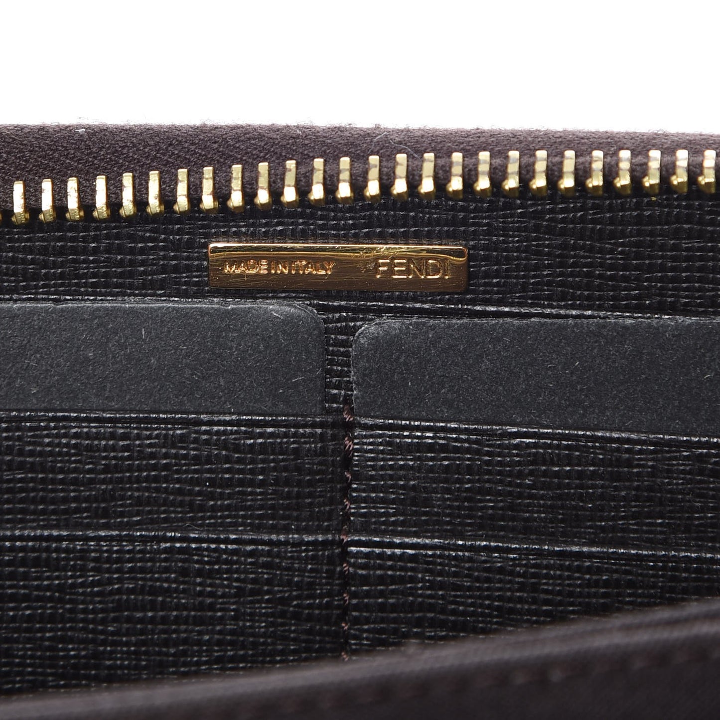 Zucca Spalmati Vitello Elite Zip Around Wallet Tobacco Ebano