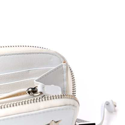 Jimmy Choo Calfskin Filipa Star Zip Around Wallet White 11 of 19