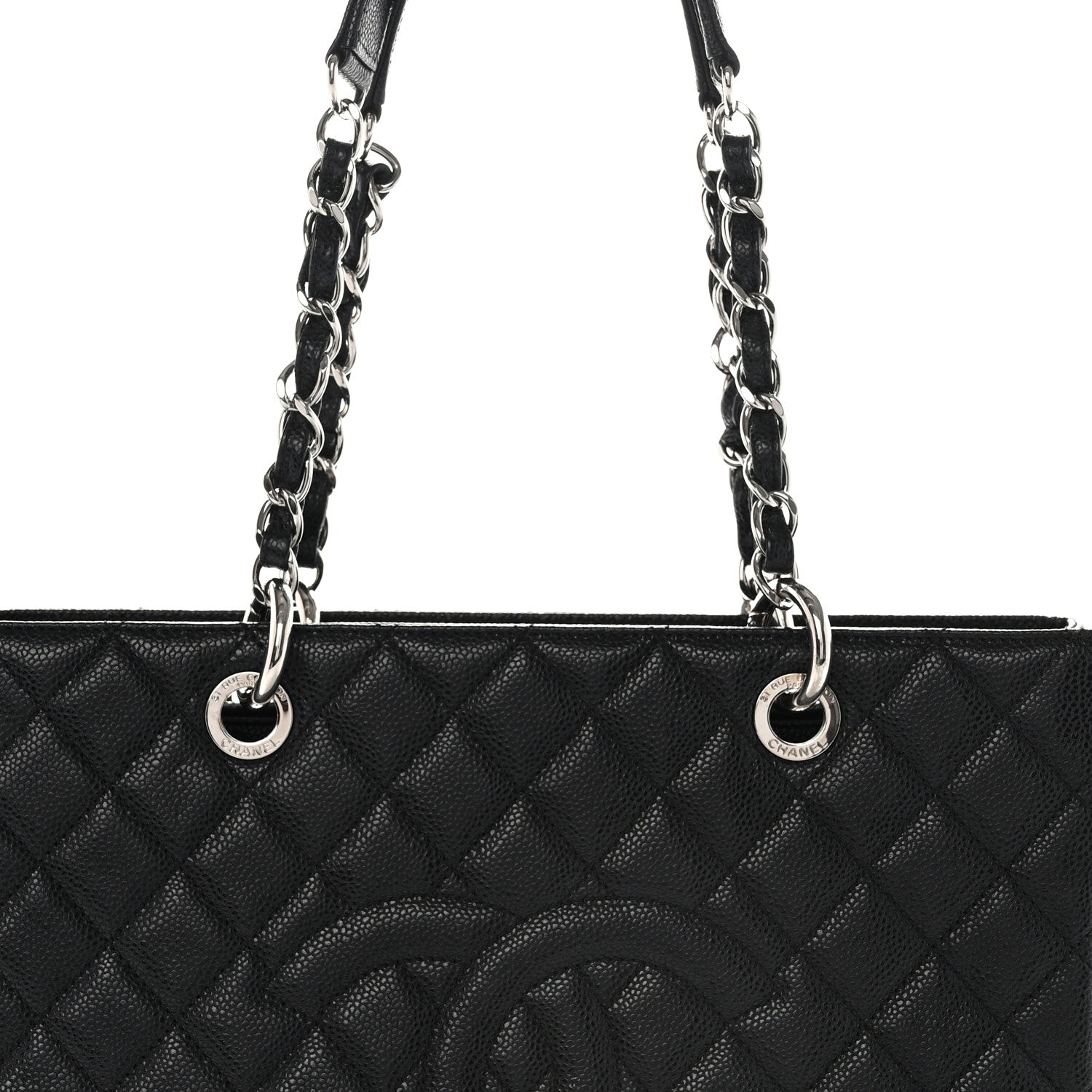 Chanel Caviar Quilted Grand Shopping Tote GST Black 8 of 10