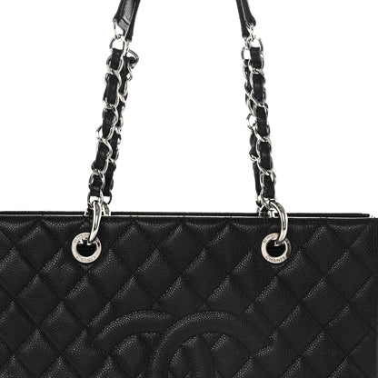 Chanel Caviar Quilted Grand Shopping Tote GST Black 8 of 10