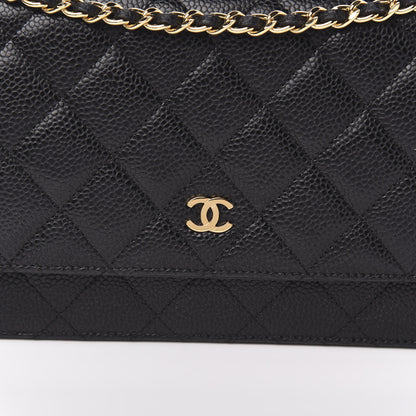 Chanel Caviar Quilted Wallet On Chain WOC Black 11 of 12