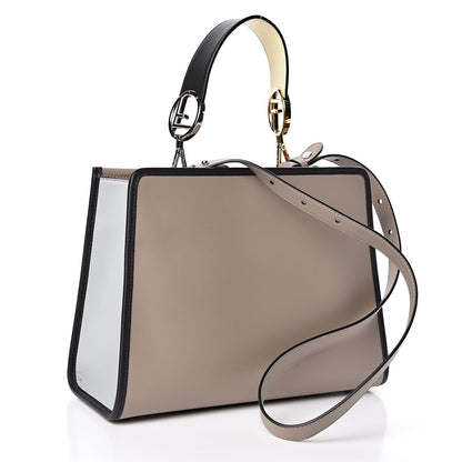 Fendi Vitello Century F is Fendi Small Runaway Satchel Tortora Soap Grigio Perla Burro Black 3 of 9