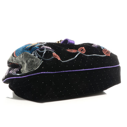 Fendi Velvet Embroidered Squirrel Spy Black Multicolor 4 of 10