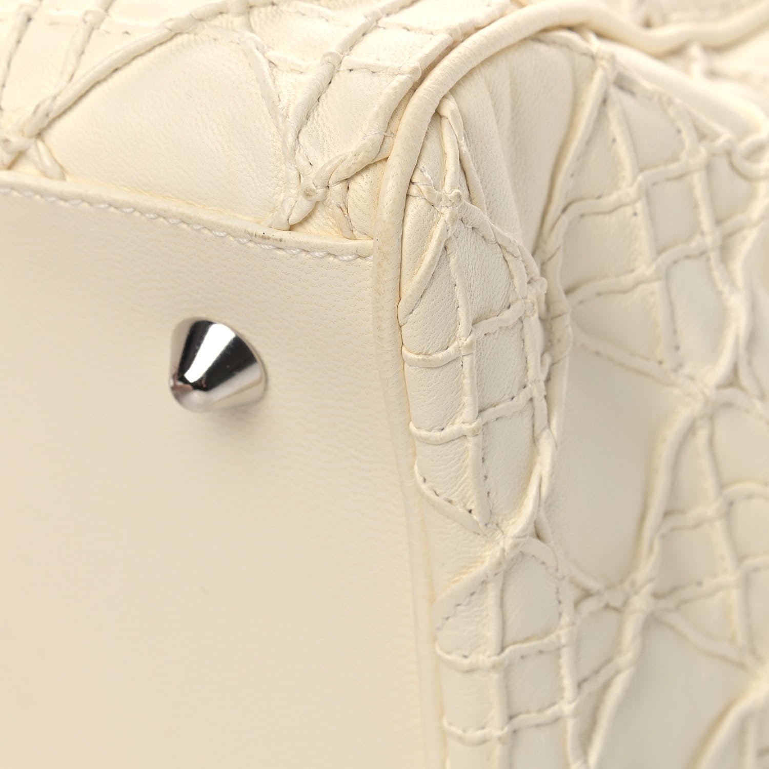 Christian Dior Lambskin Cannage Medium Soft Lady Dior Latte 9 of 11