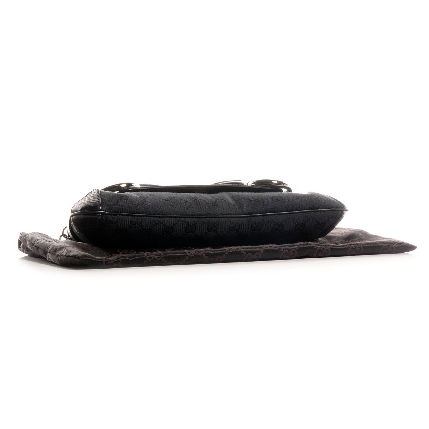 Monogram Horsebit Clutch Black
