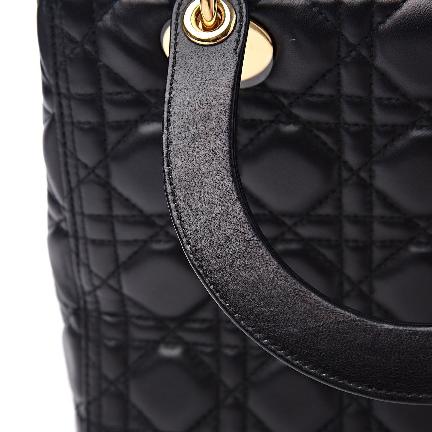 Lambskin Cannage Medium Lady Dior Black