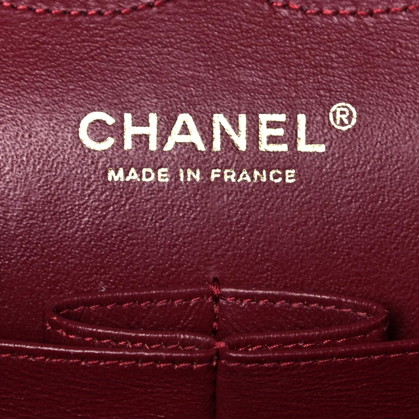 Lambskin Quilted Jumbo Double Flap Dark Red