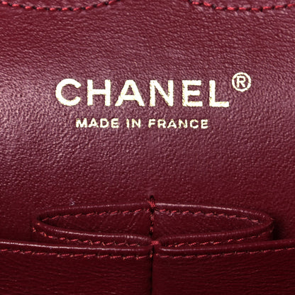 Chanel Lambskin Quilted Jumbo Double Flap Dark Red 5 of 11