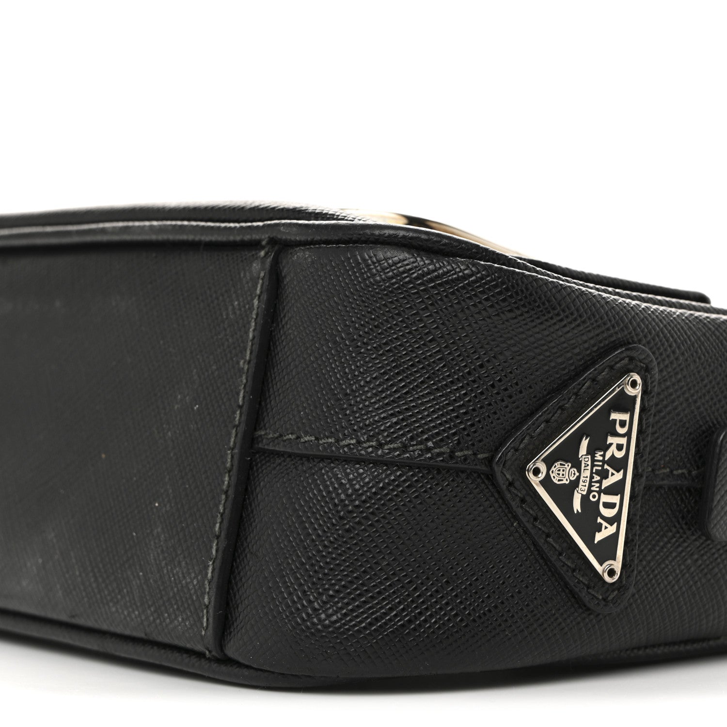 Prada Saffiano Buckle Camera Bag Black 10 of 16