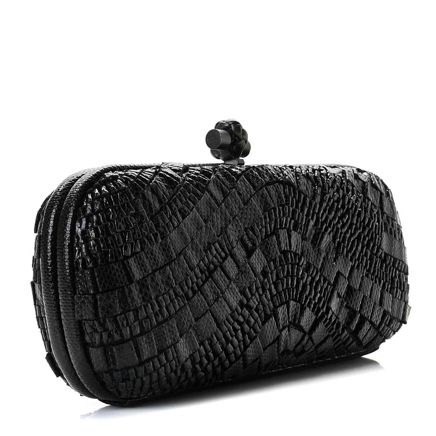 Ayers Intrecciato Karung Knot Clutch Black