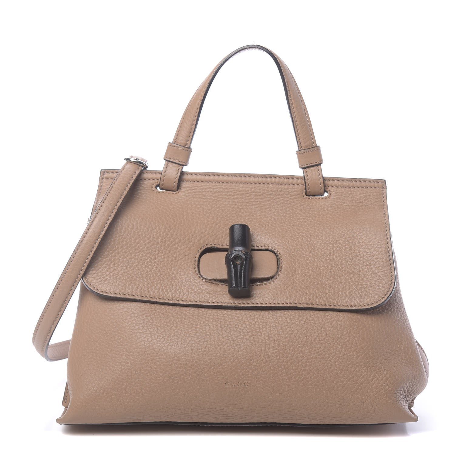 Gucci Cellarius Calfskin Small Bamboo Daily Top Handle Bag Camelia 1 of 16