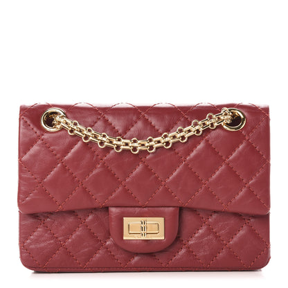 Chanel Aged Calfskin Quilted 2.55 Reissue Mini Flap Red 1 of 11