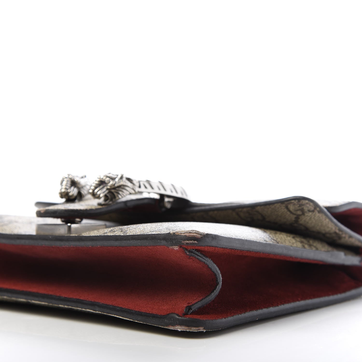 Gucci GG Supreme Monogram Mini Dionysus Shoulder Bag Hibiscus Red 6 of 9