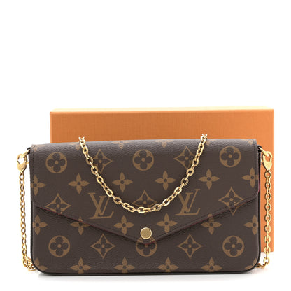 Louis Vuitton Monogram Pochette Felicie Chain Wallet Fuchsia 11 of 11