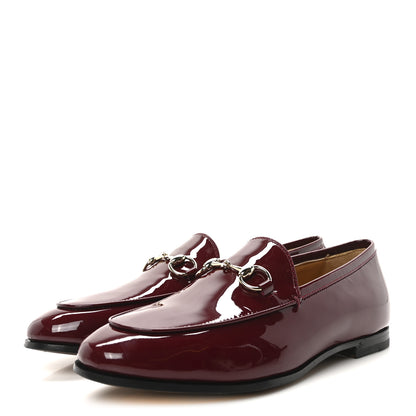Gucci Vitello Vernice Soft Nappa Womens Jordaan Loafers 36 Rosso Ancora 4 of 10