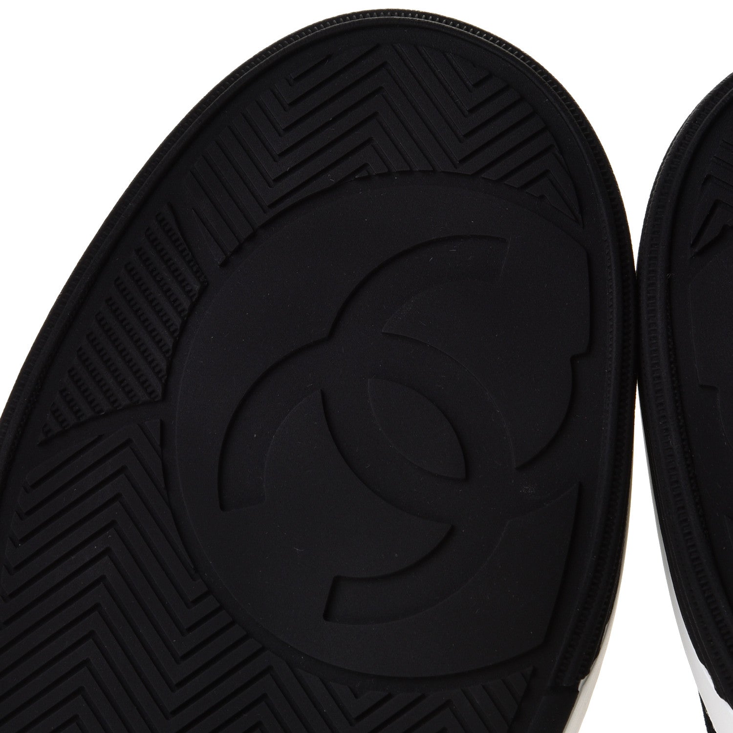 Chanel Fabric Womens Logo Sneakers 41 Black White 7 of 10