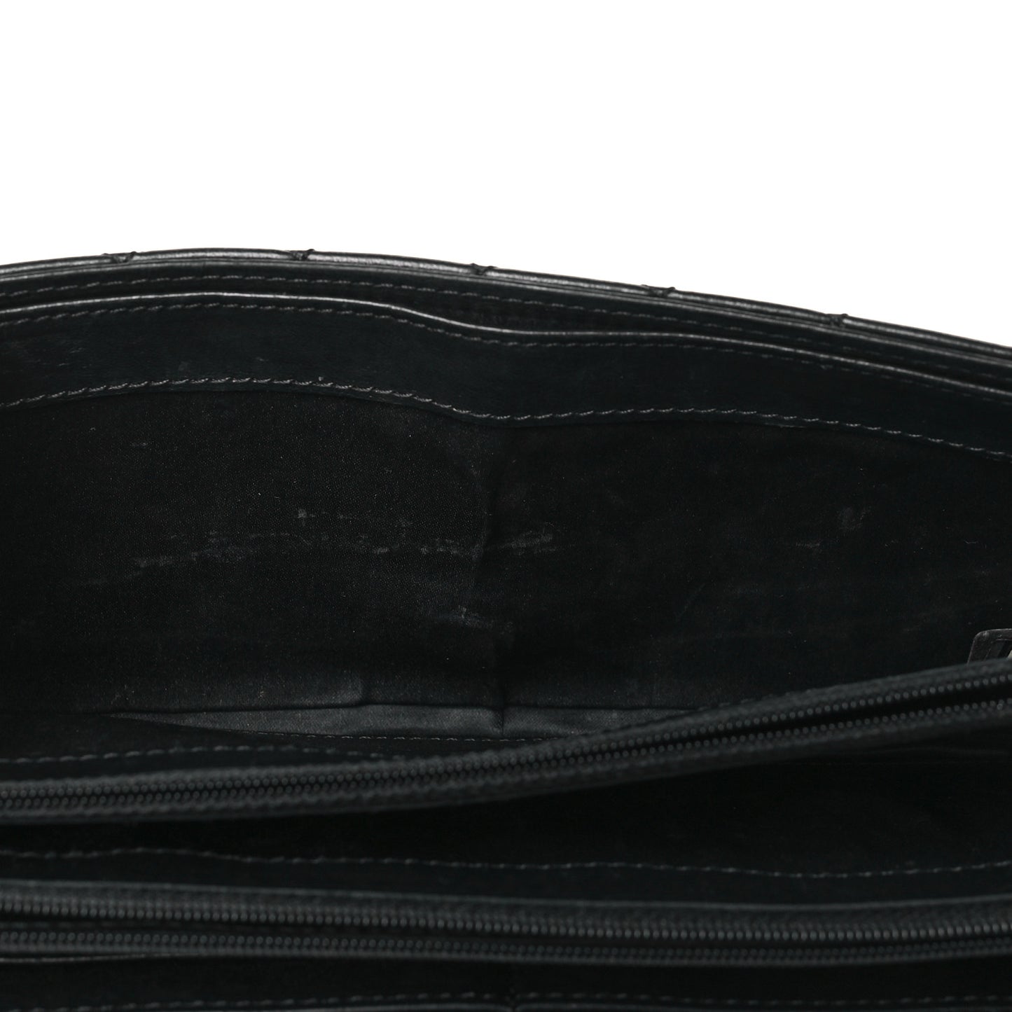 Lambskin Quilted Clutch with Chain Flap Black