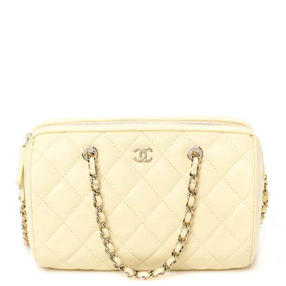 Chanel Caviar Quilted Mini Bowling Bag Yellow 1 of 11