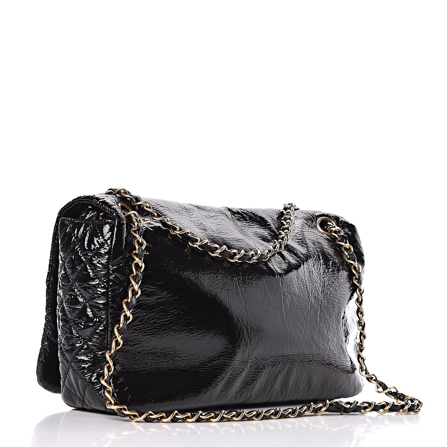 Vinyl Medium Rock and Chain Flap Black