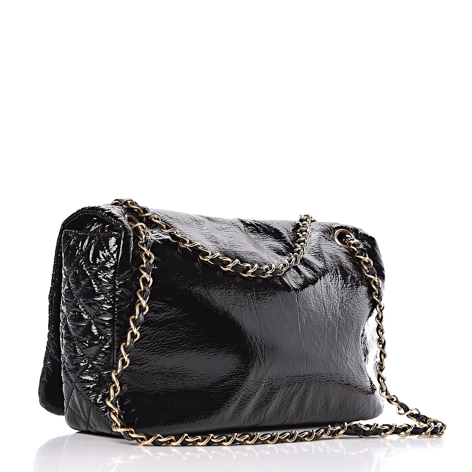Chanel Vinyl Medium Rock and Chain Flap Black 3 of 11