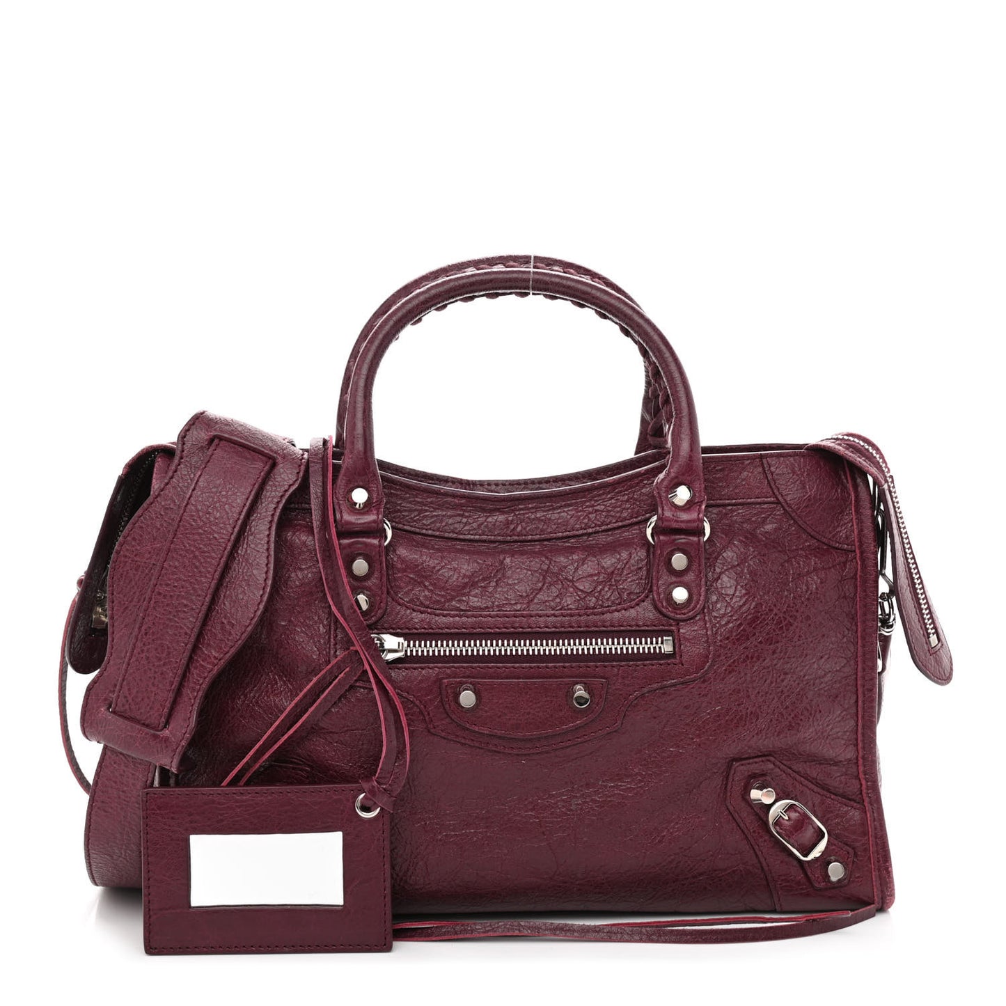 Agneau Classic Silver Hardware S City Violet Prune