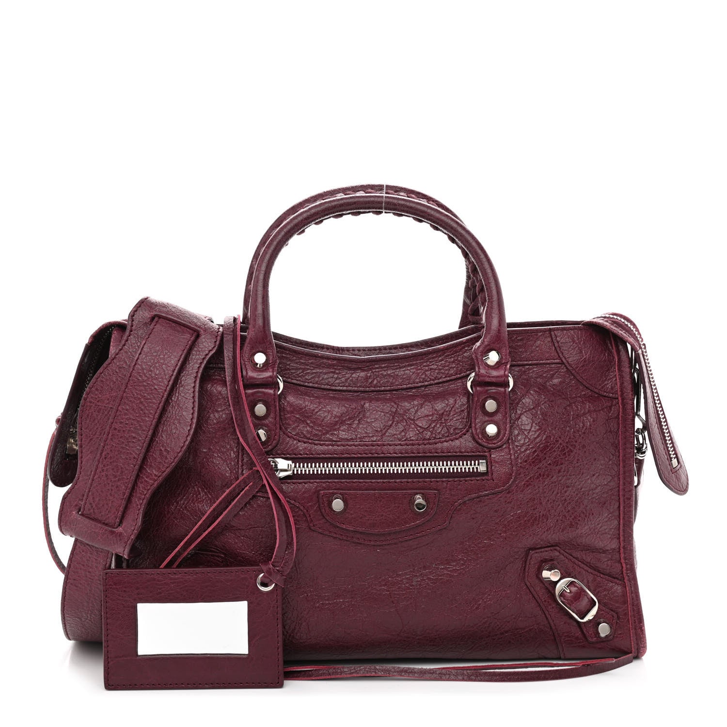 Balenciaga Agneau Classic Silver Hardware S City Violet Prune 1 of 10