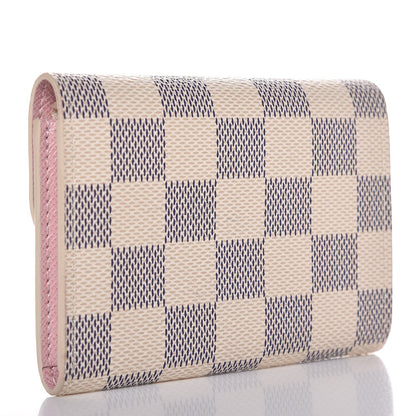 Louis Vuitton Damier Azur Rosalie Coin Purse Rose Ballerine 3 of 7