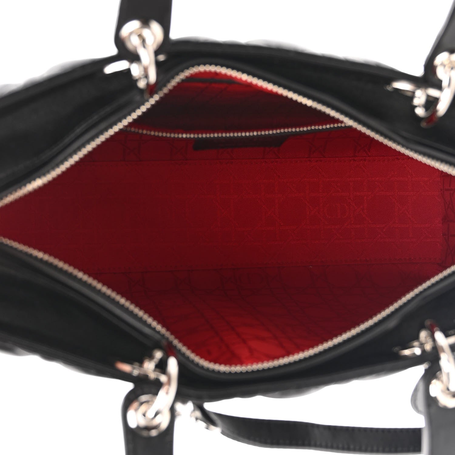 Christian Dior Lambskin Cannage Large Lady Dior Black 5 of 9