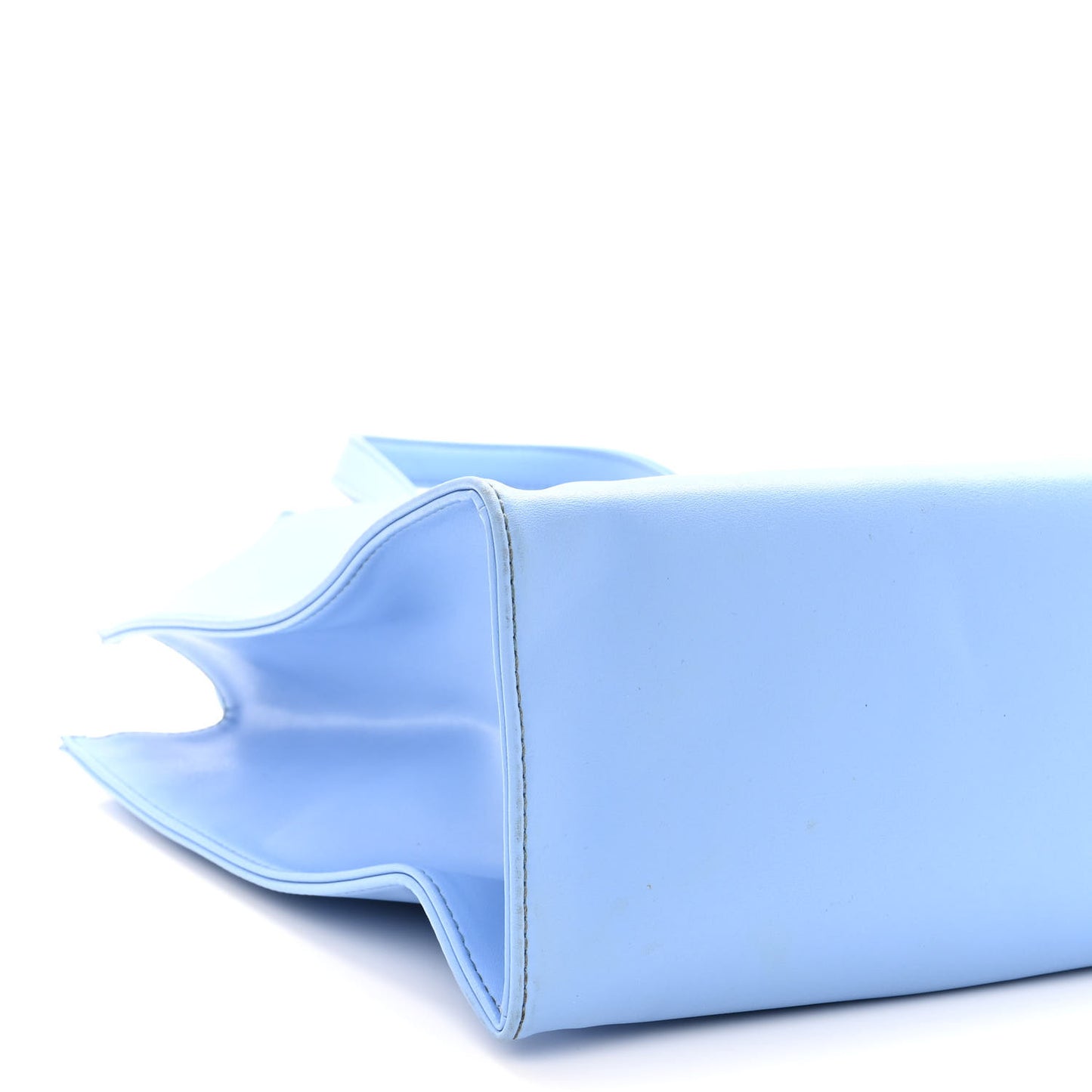 Vegan Leather Medium Shopping Bag Cerulean