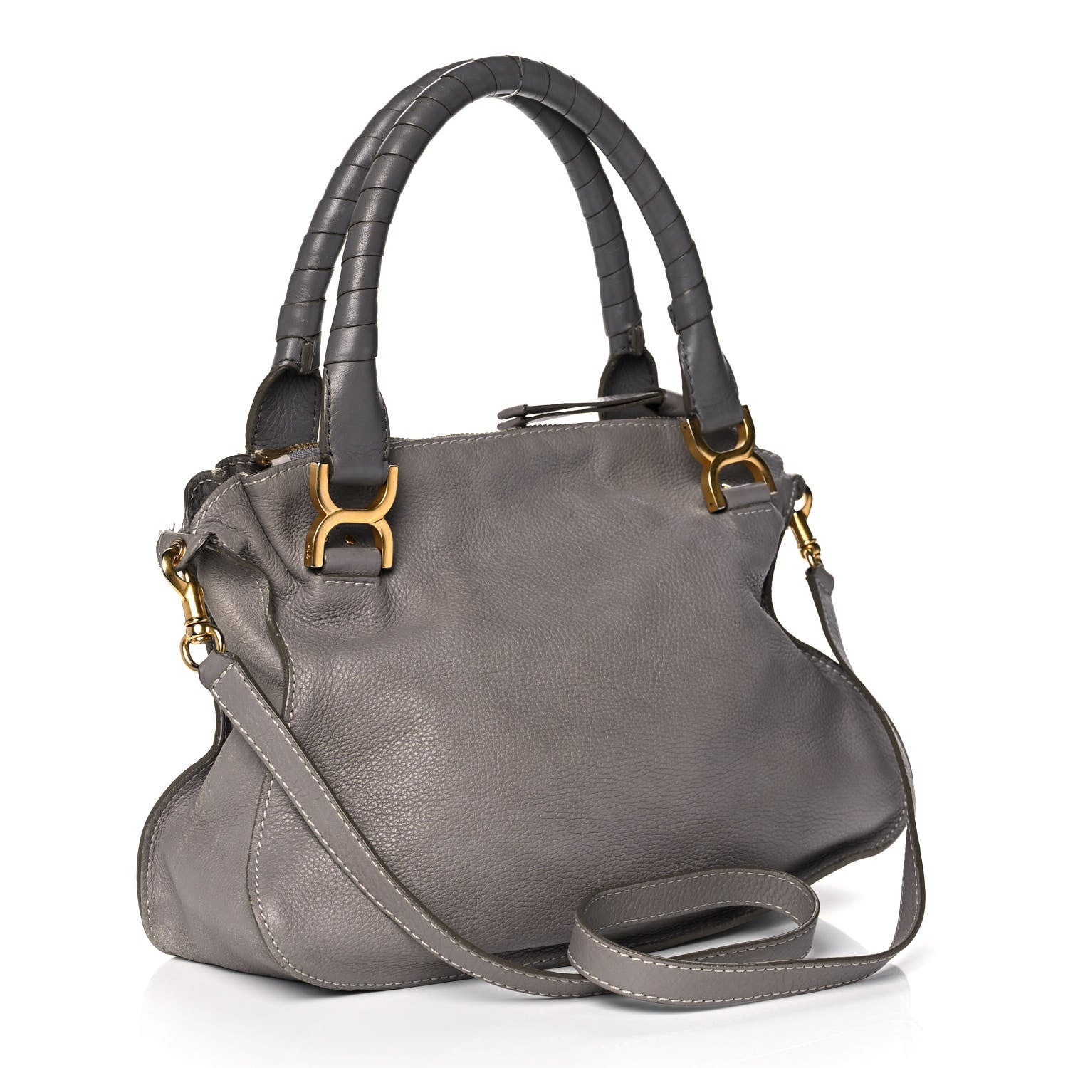 Chloe Calfskin Medium Marcie Satchel Cashmere Grey 3 of 11
