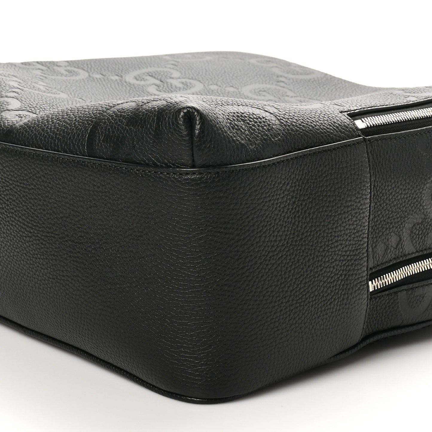 Calfskin Jumbo GG Embossed Large Backpack Black