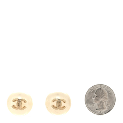 Chanel Pearl CC Large Earrings Gold 2 of 4