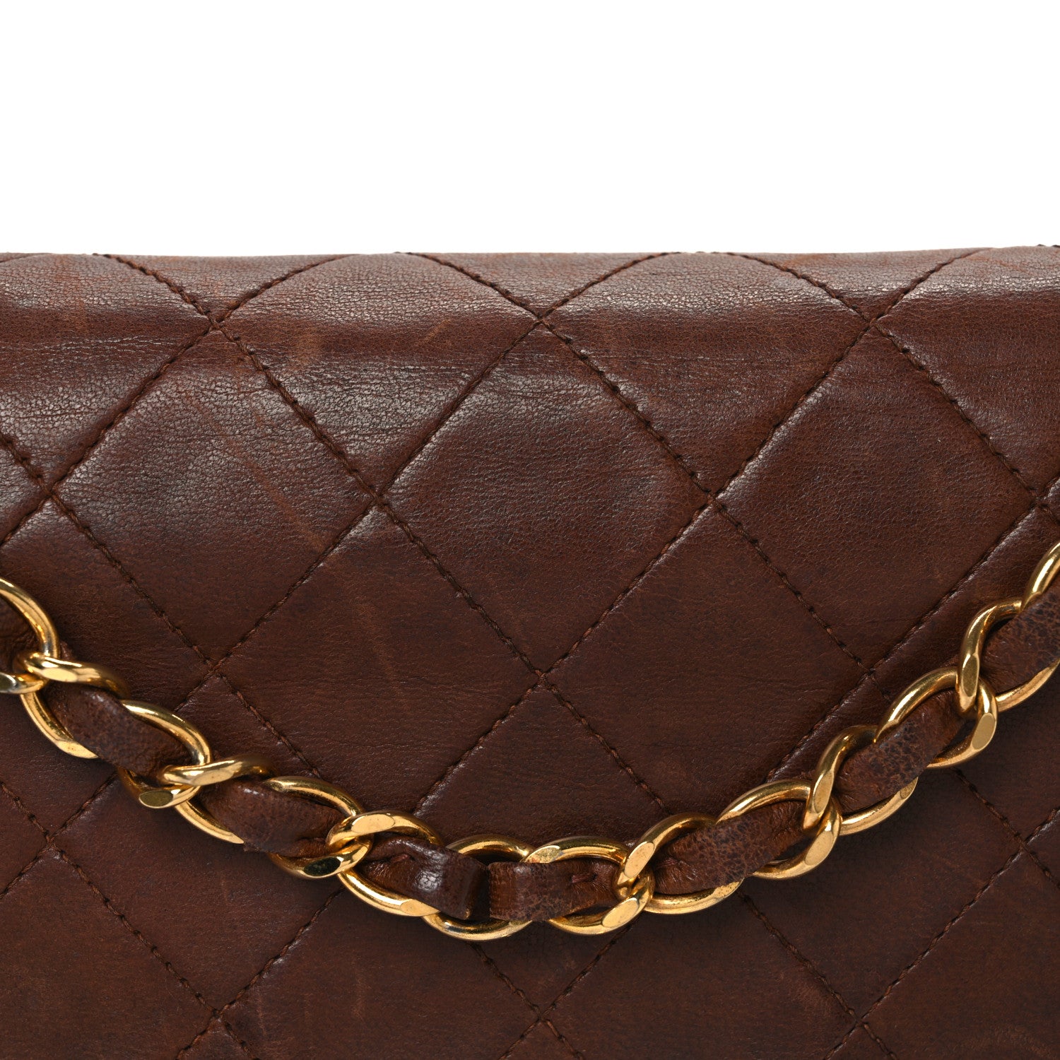 Chanel Lambskin Quilted Small Double Flap Brown 9 of 13