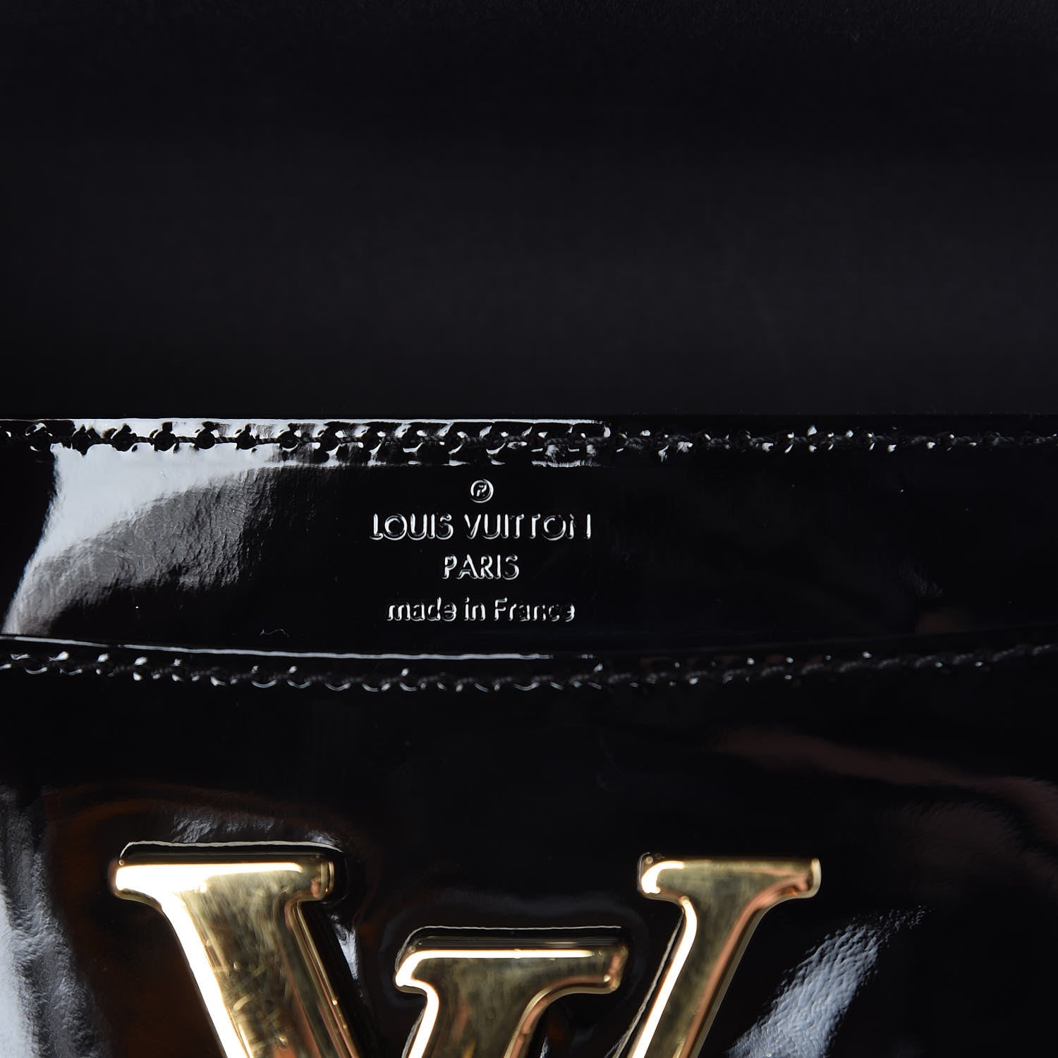 Louis Vuitton Patent Chain Louise MM Black 8 of 9