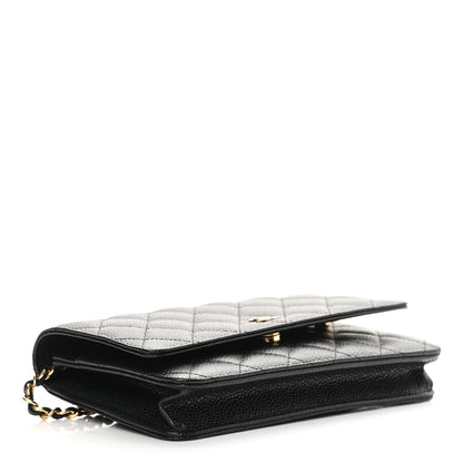 Chanel Caviar Quilted Wallet On Chain WOC Black 4 of 13