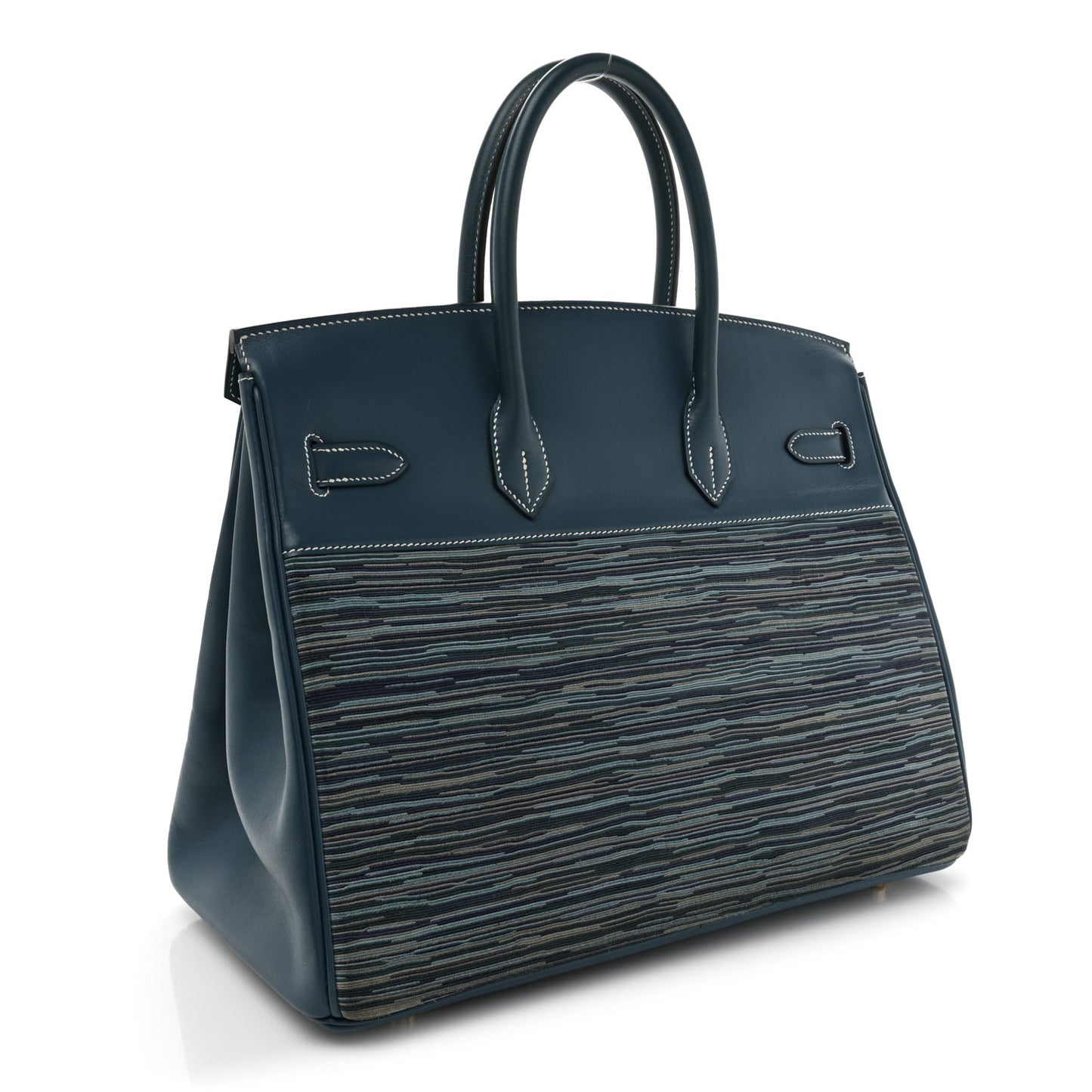 Evercalf Vibrato Birkin 35 Bleu Thalassa