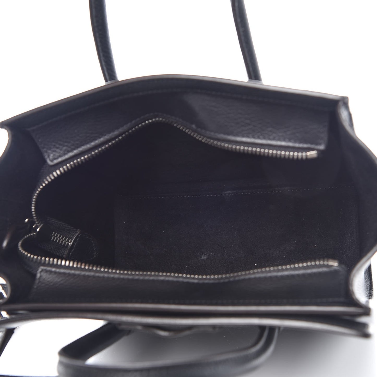 Drummed Calfskin Nano Luggage Black