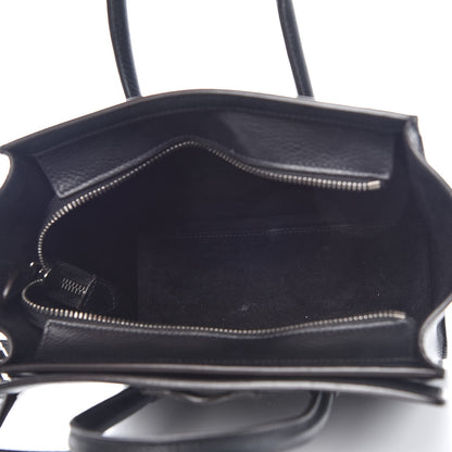 Celine Drummed Calfskin Nano Luggage Black 5 of 10