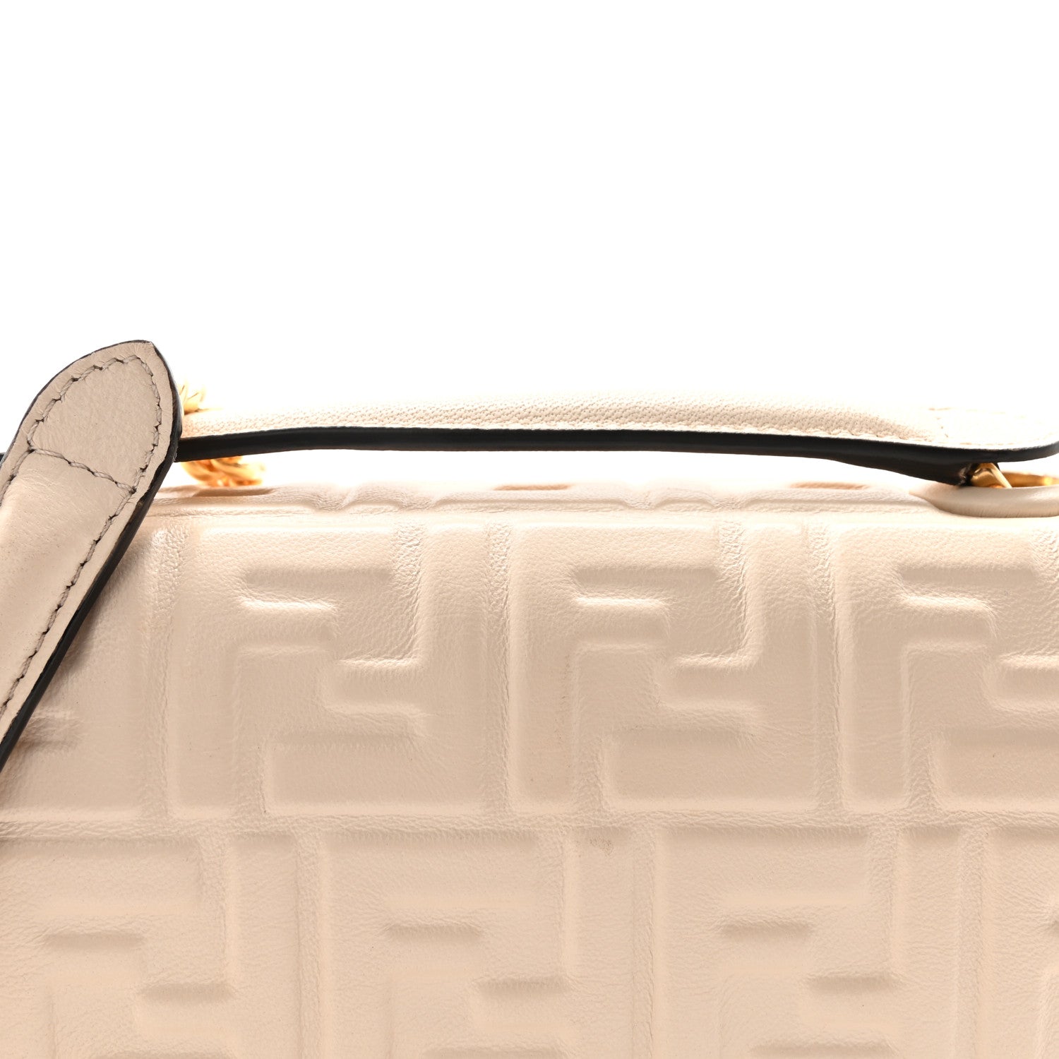 Fendi Nappa Small FF Embossed Midi Chain Baguette Camelia 7 of 10