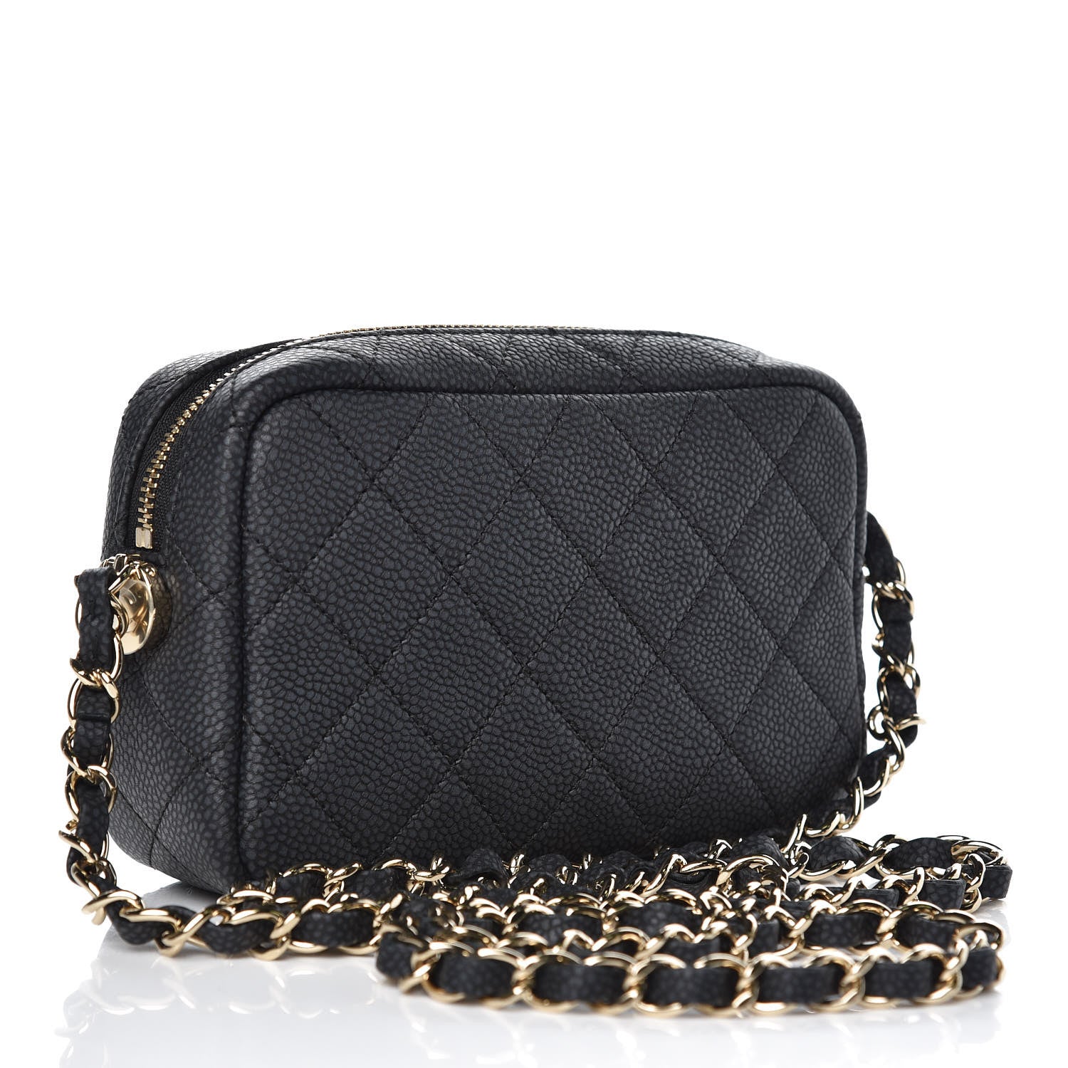 Chanel Iridescent Caviar Quilted Mini Coco Tassel Camera Case Black 3 of 8