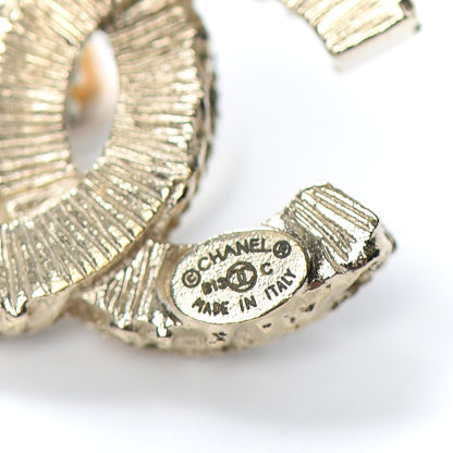 Chanel Enamel CC Baroque Earrings Black Gold 4 of 4