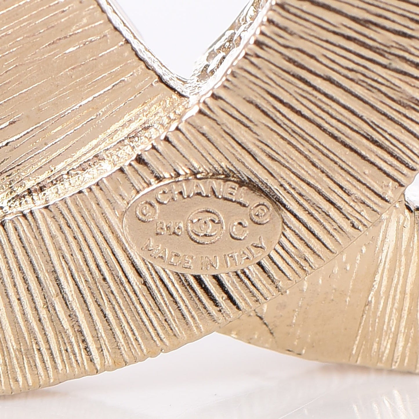 Baguette Crystal Dubai CC Brooch Gold