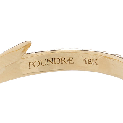 Foundrae 18K Yellow Gold Diamond Snake Wholeness Bookend Band Ring 59 8.75 4 of 4